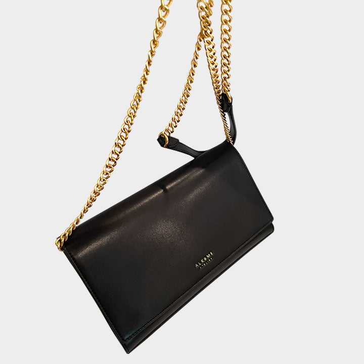 Earth Vegan Leather Black Crossbody Handbag – Alkemeatelier