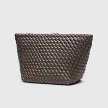 Load image into Gallery viewer, Woven Makeup Bag Taupe / Tech Bag / Travel Cosmetic Bag / Toiletry Bag
