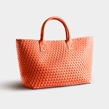 Load image into Gallery viewer, Earth Vegan Leather Woven Tote Bag