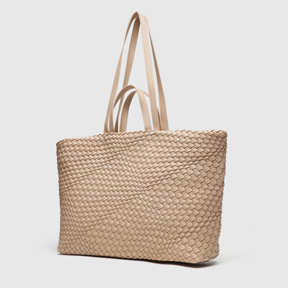 ◆VALLUAT◆ Edero micro bagWhite Beige isbn-55 Mini Puzzle Fold tote in soft grained calfskin Grey - LOEWE