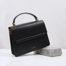 Load image into Gallery viewer, Fire Flap Cross Body - Black - Vegan - Alkeme Atelier