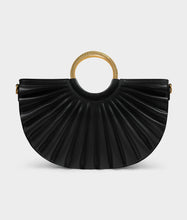 Load image into Gallery viewer, Alkeme Atelier Pleated Water Moon Satchel - Black