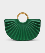 Load image into Gallery viewer, Alkeme Atelier Pleated Water Moon Satchel - Green