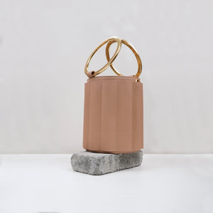 Water Metal Handle Vegan Bucket Small Bag