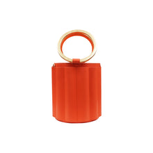 Load image into Gallery viewer, Water Metal Handle Vegan Bucket Small Bag