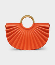 Load image into Gallery viewer, Alkeme Atelier Pleated Water Moon Satchel - Orange