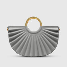 Load image into Gallery viewer, Alkeme Atelier Pleated Water Moon Satchel - Gray