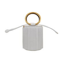 Load image into Gallery viewer, Water Metal Handle Vegan Bucket Small Bag