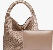 Load image into Gallery viewer, Woven Hobo Bag Black on Sale