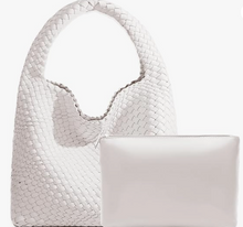 Load image into Gallery viewer, Woven Hobo Bag Black on Sale