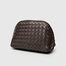 Load image into Gallery viewer, Woven Small Make Up Bag Taupe / Tech Bag / Travel Cosmetic Bag