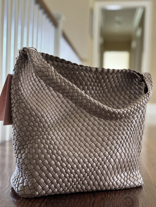 Woven Satchel Taupe
