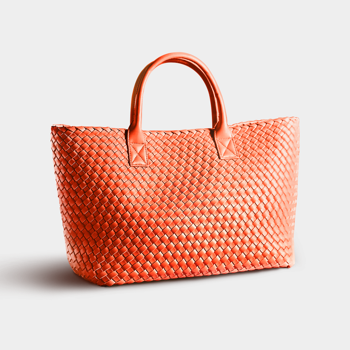 Earth Vegan Leather  Woven Tote