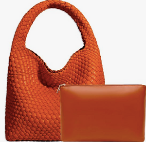Woven Hobo Bag Black on Sale