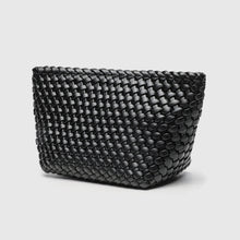 Load image into Gallery viewer, ALKEME ATELIER HANDBAG Black Woven Makeup Bag Nude / Tech Bag / Toiletry Bag