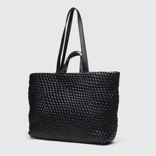 Load image into Gallery viewer, ALKEME ATELIER HANDBAG Black Woven Tote Bag Brown