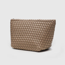 Load image into Gallery viewer, ALKEME ATELIER HANDBAG Taupe Woven Makeup Bag Nude / Tech Bag / Toiletry Bag