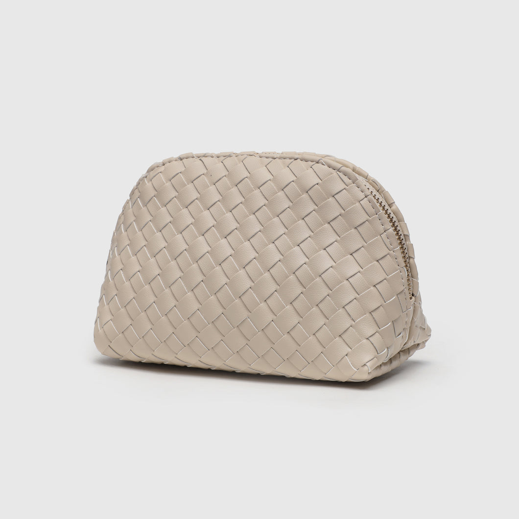 Earth Woven Small Make Up Bag Off White