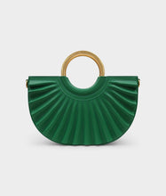 Load image into Gallery viewer, Alkeme Atelier Pleated Crossbody Bag - Green