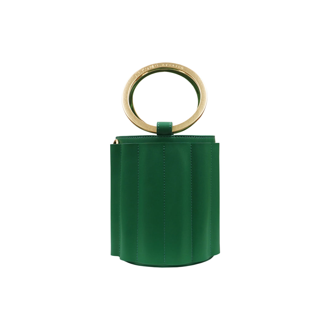 Water Metal Handle Vegan Bucket Small Bag