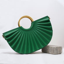 Load image into Gallery viewer, Alkeme Atelier Pleated Water Moon Satchel - Green