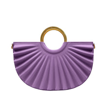 Load image into Gallery viewer, Alkeme Atelier Pleated Water Moon Satchel - Lilac