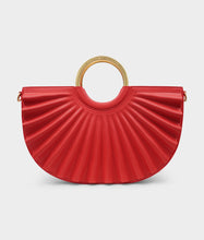 Load image into Gallery viewer, Alkeme Atelier Pleated Water Moon Satchel - Red