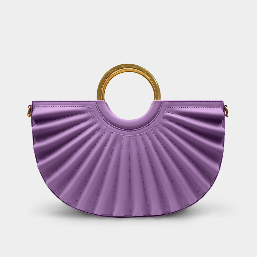 Alkeme Atelier Pleated Water Moon Satchel - Lilac