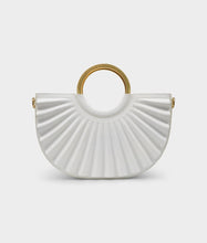 Load image into Gallery viewer, Alkeme Atelier Pleated Crossbody Bag - White