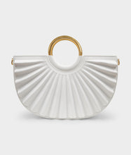 Load image into Gallery viewer, Alkeme Atelier Pleated Water Moon Satchel - White
