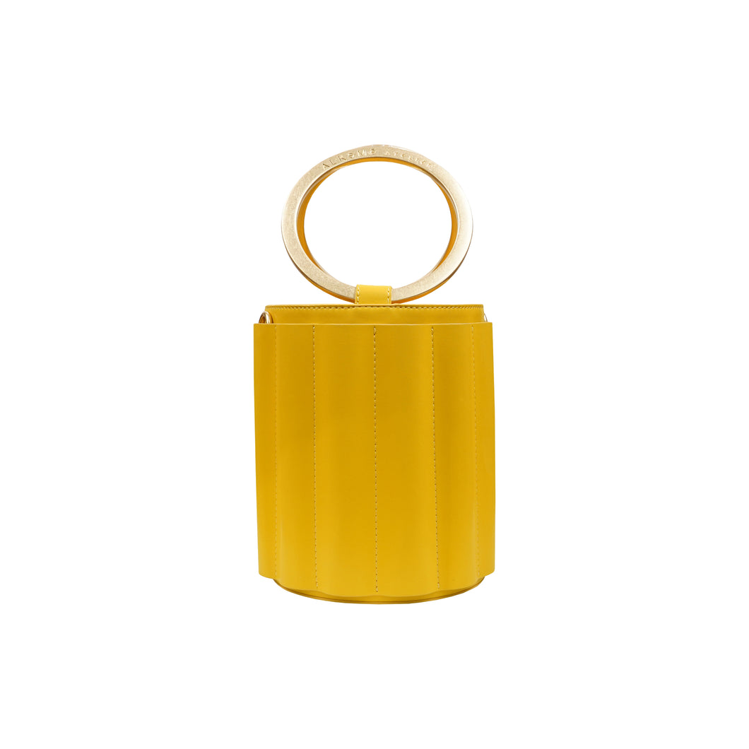 Water Metal Handle Vegan Bucket Small Bag