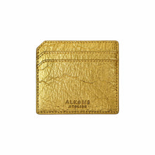Load image into Gallery viewer, ALKEME ATELIER credit card case Gold Earth Card Case in Pineapple Leather