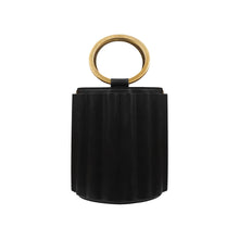 Load image into Gallery viewer, ALKEME ATELIER HANDBAG Black Water Metal Handle Bucket Handbag