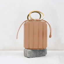 Load image into Gallery viewer, ALKEME ATELIER HANDBAG Water Metal Bucket Nude Handbag