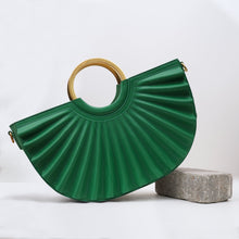 Load image into Gallery viewer, ALKEME ATELIER HANDBAG Water Moon Satchel Bag Green As seen in VOGUE!
