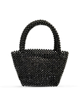 Load image into Gallery viewer, Fire Beaded Bucket Bag in Black
